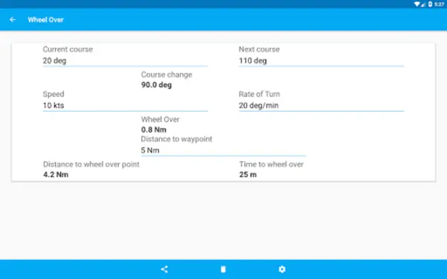 Nautical Calculator android App screenshot 1